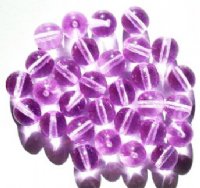 25 10mm Transparent Alexandrite Round Glass Beads